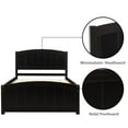 thumbnail image 4 of Hassch Twin Size Platform Bedframe Wooden Bed with Headboard, Footboard, Wood Slat Support, Mattress Foundation, Espresso, 4 of 9