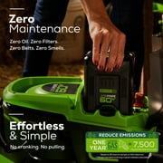 Greenworks 60V 21 Cordless Brushless Lawn Mower with 5.0Ah Battery & Charger 2531602