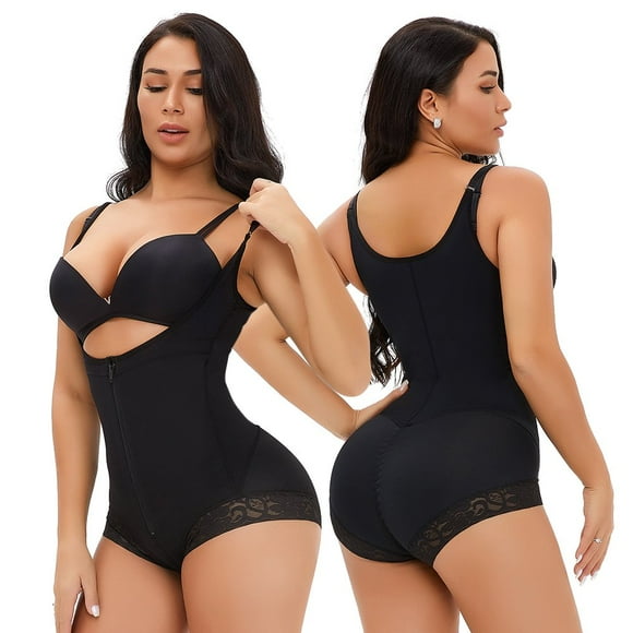 Shapewear for Women Waist Trainer Tummy Control Fajas Colombianas Body Shaper Zipper and Buckle Open Bust Bodysuit Corset Cincher