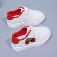 thumbnail image 4 of Ticikt Unisex Babies' Hook & Loop Court Sneakers Baby Boy Girl Non- Sneakers Comfort Running Outdoor Activities,Color:WH4,Size:5.5-6 Years, 4 of 8