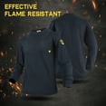 thumbnail image 2 of PTAHDUS FR Shirts for Men, 7.1oz Flame Resistant Clothing Long Sleeve FRC Shirts, NPFA2112 100% Cotton Welding Shirts Fire Retardant Clothes(7.1oz Navy Blue,XX-Large), 2 of 6