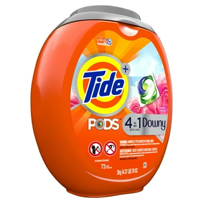 Buy Tide Pods Plus Downy April Fresh, 73 Ct Laundry Detergent Pacs