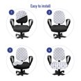 thumbnail image 4 of Nautical Office Chair Slipcover, Anchors Pattern of Diamond Shaped Dots Marine Navy Sailing Illustration, Protective Stretch Decorative Fabric Cover, Standard Size, Night Blue and White, by Ambesonne, 4 of 5