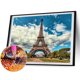 thumbnail image 2 of Taladro de pintura de diamante, Kits de bricolaje de la Torre Eiffel, decoración de pared redonda completa, arte artesanal Hugtrwg Para estrenar, 2 of 9