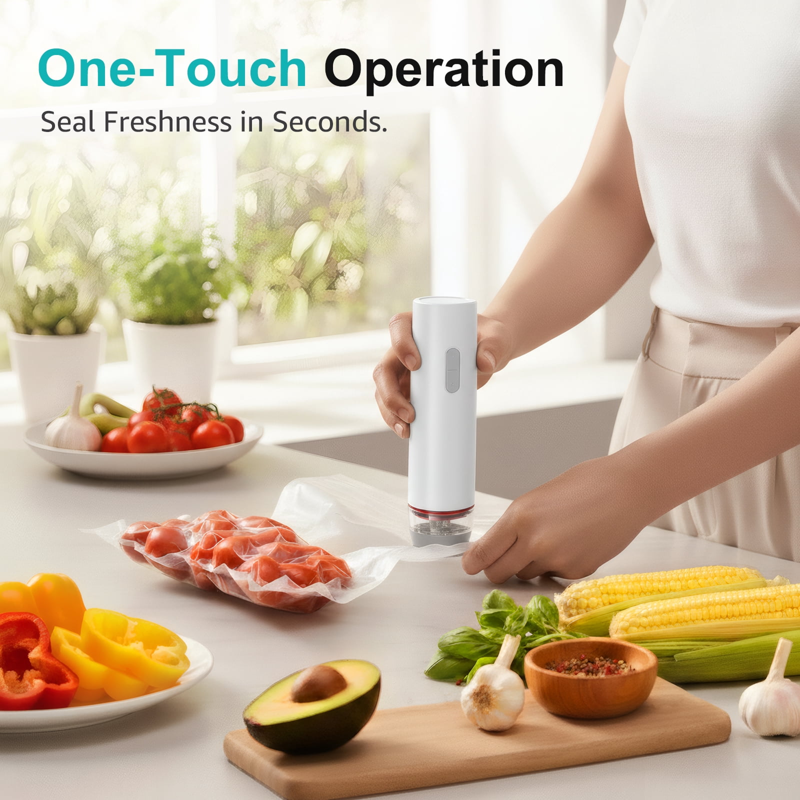 BoxLegend Vacuum Sealer, Powerful Handheld Vacuum Sealer Machine for Food with 30 Reusable Vacuum Sealer Bags