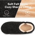 thumbnail image 5 of LongBay Men's Cozy Memory Foam Slippers Comfy Fuzzy Plush Lining House Shoes Indoor Outdoor, 5 of 6