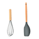 thumbnail image 1 of Los utensilios de cocina de la cocina fijaron, utensilios antiadherentes del silicón fijados con la manija de madera, sistema de la espátula de los utensilios, 1 of 5