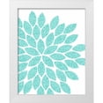 thumbnail image 1 of Robinson, Tamara 20x24 White Modern Wood Framed Museum Art Print Titled - Silver Glitter Flower II, 1 of 4