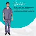 thumbnail image 2 of ACTIVE UNIFORMS Men Scrub Set Medical Scrub Top and Pants (Charcoal, 5X-Large), 2 of 6