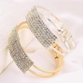 thumbnail image 3 of UDIYO Party Fashion Women Shiny Square Rhinestone Inlaid Bracelet Bangle Jewelry Gift, 3 of 6