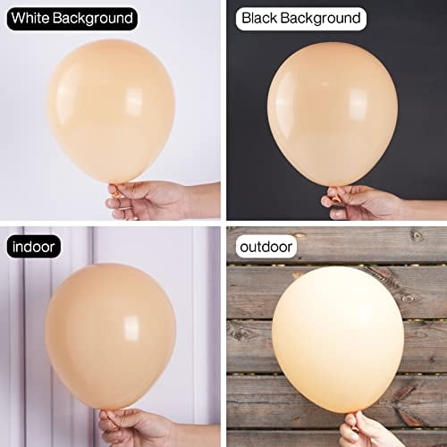 PartyWoo Globos de Albaricoque, 50 piezas Globos de Albaricoque de 12 Pulgadas con Cinta G PartyWoo PartyWoo