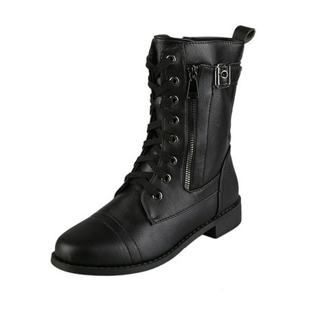 

Platform Boots RENO ~ Women Western Cowboy Stitched Pointe Toe Low Heel Ankle Mid Shaft Fashion Boots
