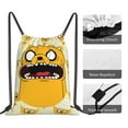 thumbnail image 5 of Adventure Time Drawstring Backpack Simple Sports Gym Bag Draw String Bags Casual Rucksack, 5 of 9