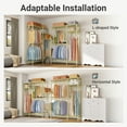 thumbnail image 5 of VIPEK V2S Heavy Duty Clothes Rack 4 Tiers Wire Shelving Garment Racks with 3 Hanging Rods, Gold, 5 of 8