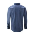 thumbnail image 4 of Fankiway Chemises à Manches Longues pour Hommes Mode Décontractée Col Rabattu Cardigan Chemise Blouse Hauts Chemises Habillées pour Hommes Grande Taille, 4 of 9