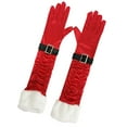 thumbnail image 3 of Guantes rojos navideños de 45 cm (18 pulgadas) para disfraz, ideales para ocasiones especiales como aniversarios y otras celebraciones navideñas., 3 of 10