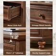 thumbnail image 5 of Farmhouse Nightstand with Charging Station & 24" Top,Bedside Table with 3 Drawers,Modern End Side Table for Bedroom, Brown, 5 of 7