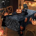 thumbnail image 2 of Rectangle Halloween Tablecloth, 60 x 102 Inch Waterproof Spider Web Pumpkin Table Cloth, Washable Table Cover for Party Picnic Dinner Decor, 2 of 6