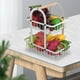 thumbnail image 3 of Cestas de pan de frutero BLESIY de Metal 2 niveles desmontables blanco, 3 of 8