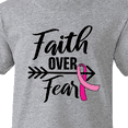 thumbnail image 4 of Inktastic Breast Cancer Awareness Faith Over Fear with Pink Ribbon and Arrow Youth T-Shirt, 4 of 5