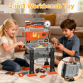 thumbnail image 2 of Richgv Kids Tool Bench Set, 155pcs Pretend Play Workbench Tool Set with Electric Drill, STEM Construction Learning Toys for Boys 3-6 Year, Toddler Toys Tool Box Gift for Boys Girls, 2 of 7