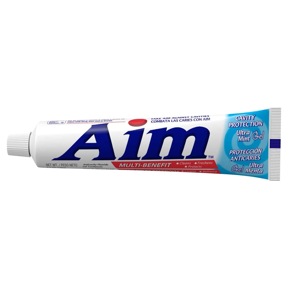 Aim Multi-Benefit Cavity Protection OIF8&nbsp;Gel Toothpaste, Ultra Mint 5.50 oz (Pack of 11)