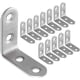 thumbnail image 1 of 13 Uds. Soporte de fijación de acero inoxidable de 40x40mm, soportes de esquina para fijar y reparar muebles, juntas de refuerzo, plateado ShuxiuWang 9024735178651, 1 of 1