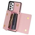 thumbnail image 6 of Allytech for Samsung Galaxy A53 5G Wallet Case Cover, PU Leather Large Space Cards Slots Detachable Shoulder Strap Back Cover for Girls Women Shockproof Phone Case for Galaxy A53 5G - Pink, 6 of 8