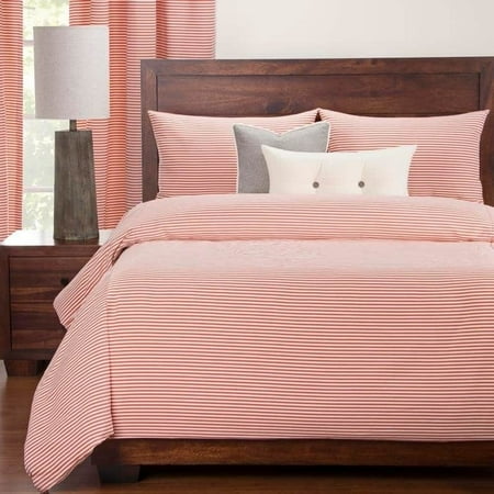 Apricot Stripe - SIScovers Everlast Stripe Apricot 6 Piece Luxury Duvet Set