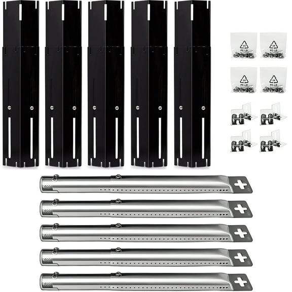 Quickflame 5-Pack Universal Heat Tents and Universal Tube Burners (1-inch), Replacement Grill Parts