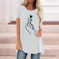 thumbnail image 2 of Pompotops Chemises Mode Décontractée pour Femmes Manches Courtes Tee-Shirt Ample Tunique Blouse, 2 of 4