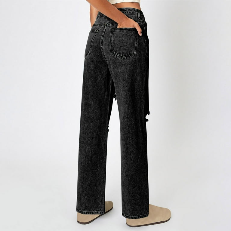 WCMZJ Distressed Boyfriend Jeans for Women High Waist Wide WCMZJ Distressed Boyfriend Jeans for Women High Waist Wide