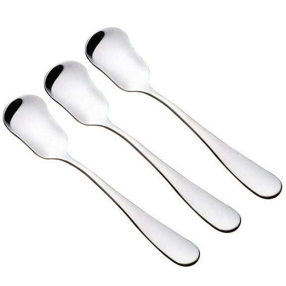 3-Piece Stainless Steel Ice Cream Scoop Set with Dessert Spoons Flatware for Home, Kitchen, and Restaurant Use