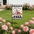 thumbnail image 4 of Boovnll Valentines Day Garden Flag, 12x18" Linen Double Sided Valentine Garden Flag for Holiday Anniversary Wedding Outdoor Yard Flags Decor, Valentines Day Decorations, 4 of 6