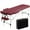Burgundy, variant on Topeakmart 3-Fold Adjustable Portable Massage Table with Backrest/Headrest/Armrest/Hand Pallet Black