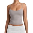 thumbnail image 2 of Women’s Scoop Neck Adjustable Strap Sleeveless Tank Top Soft Stretchy Fitted Camisole Basic Layering Shirt for Daily Wear, 2 of 8