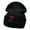 Black, variant on Curative Heart Logo Embroidered Long Knitted Beanie - Yellow OSFM