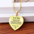 thumbnail image 3 of Colgante de corazón de español Para Mi Hija y Para Mi Hijo Para mujer, regalo de cumpleaños, regalos de graduación, joyería, collar, llavero, 3 of 4