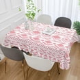 thumbnail image 5 of Pink Tribal Pattern Tablecloth 60" x 90" Rectangle Table Cloth Stain-Resistant Dining Table Cover for Home Dinner Party House Decor, 5 of 7