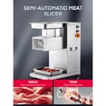 thumbnail image 4 of Commercial Meat Cutter Slicer Machine, 750 Watts Meat Cutting Machine, 2.5mm Blade Removables 1100 Lbs/H 110V Stainless Steel, 4 of 8
