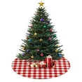 thumbnail image 3 of 30 Inch Christmas Tree Skirt – Velvet Plush Tree Mat, Soft Thickened Polyester with Red Ties, Single-Sided Printing, Available in 30in/36in/48in, Perfect for Holiday Xmas Tree Decoration, 3 of 7