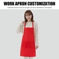 thumbnail image 3 of LNGOOR Chef Apron Kitchen Pocket Waterproof oil-proof Catering Cooking Scarlet, 3 of 8