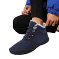 thumbnail image 4 of Botas Tobillo Minimalistas Con Punta Ancha Zapatos Descalzos Nieve Descalzas Felpa Invierno Antideslizantes Impermeables para Senderismo Y, 4 of 9
