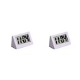 thumbnail image 4 of jesticaly Clock LED Desktop Bedside Digital Display Electronic Clocks Kitchen Living Room Triangular Travel Table Calendar White 2Set, 4 of 6