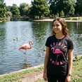 thumbnail image 5 of Womens Flamingo Spirit Animal T shirt Cool Funny Gift Cute Vintage Graphic Tee Womens Graphic Tees, 5 of 9