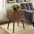 thumbnail image 2 of Modà Modern Contemporary Urban Design Bedroom Nightstand, Brown, Wood, 2 of 5