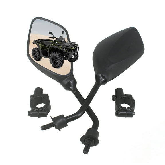 ATV Rear View Mirror, HKOO 360 Degrees Ball-Type ATV Side Rearview Mirror with 7/8" Handlebar Mount for Motocycle Scooter Moped Sportsman Dirt Bike Cruiser 4 wheeler mirrors