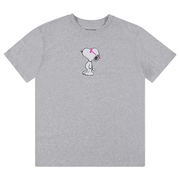 Peanuts Women's Snoopy Shirt, Classic Cartoon Snoopy T-shirt Light Heather Grey – M