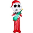 thumbnail image 1 of Lumière de Noël gonflable stylisée de Jack Skellington en tenue rouge avec un sapin de Noël Disney 27,559 po x 24,8031 po x 66,1417 po x 2,9988 lb, 1 of 6
