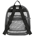 thumbnail image 5 of Solid Color Mini Mesh Backpack with Front Zippered Pocket in Gray, 5 of 6